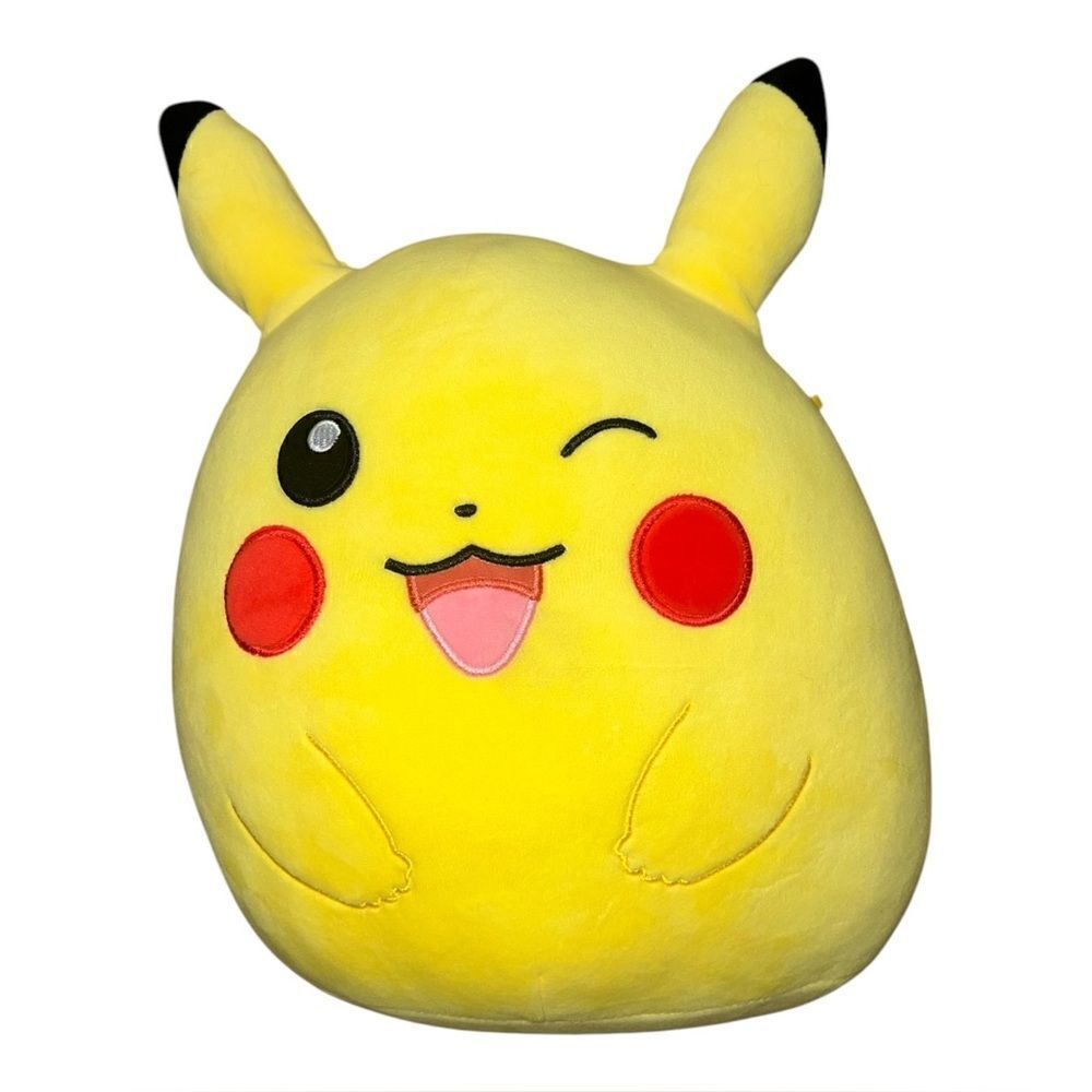 Squishmallow Pokémon Pikachu Plush Stuffed Animal Large 14” Yellow EUC